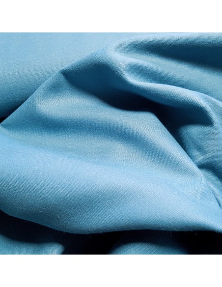 Tissu, Coton Gratté Uni (Pilou), Bleu Pétrole, Laize 142 cm, 100% Coton 165g/m²