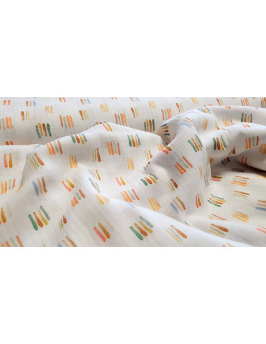 Double gaze traits colorés