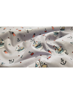 Popeline coton bébé marin 2