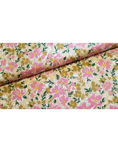 Viscose stretch fleurs