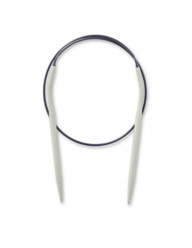 Aiguilles à tricoter circulaires, aluminium, 50cm, Ø 5mm, gris