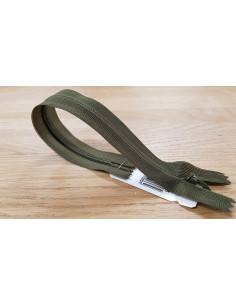 Fermeture Eclair Z41, Nylon invisible, kaki foncé, 22cm