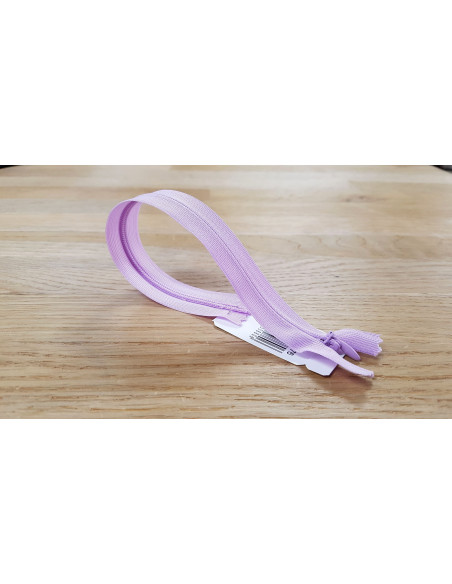 Fermeture Eclair Z41, Nylon invisible, lilas, 22cm