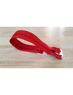 Fermeture Eclair Z51, Nylon, rouge vif, 20cm