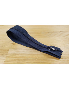 Fermeture Eclair Z51, Nylon, bleu marine, 25cm