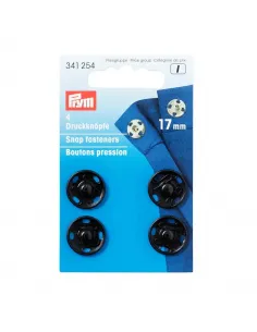 Boutons pression à coudre Prym 17 mm Noir | Zephyr Tissus