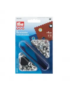 Œillets et rondelles Prym argent Ø 5 mm | Zephyr Tissus