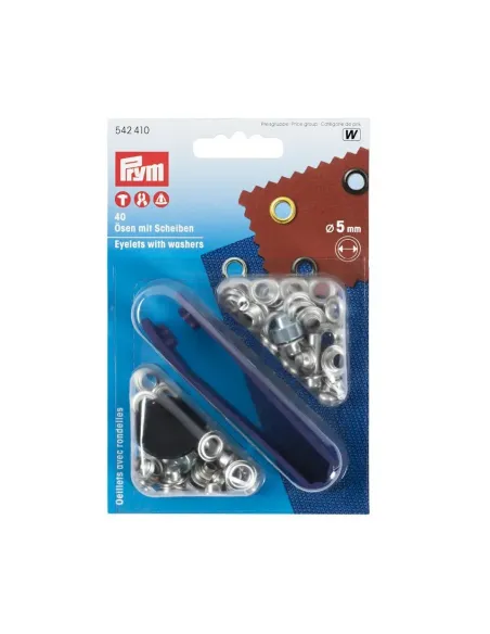 Œillets et rondelles Prym argent Ø 5 mm | Zephyr Tissus