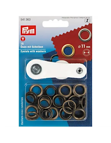 Œillets Prym 11 mm laiton antique | Zephyr Tissus
