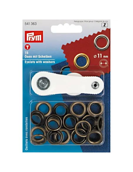 Œillets Prym 11 mm laiton antique | Zephyr Tissus