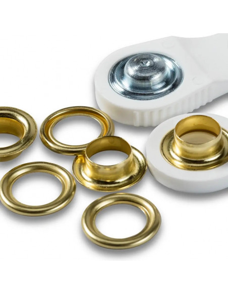 Œillets et rondelles, 11,0mm, doré