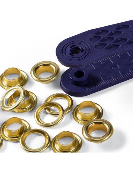 Œillets et rondelles, 8,0mm, doré