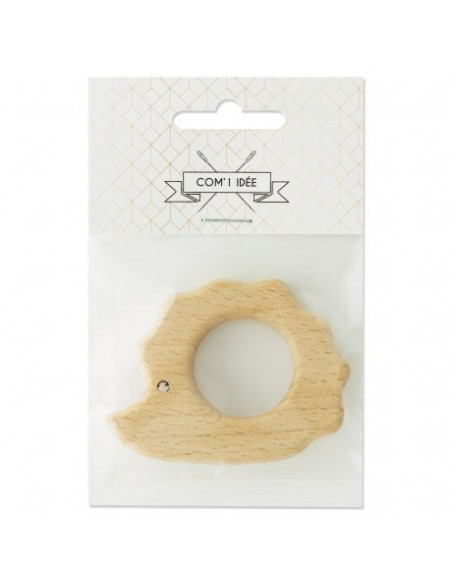 Anneau de dentition bébé en bois, hérisson