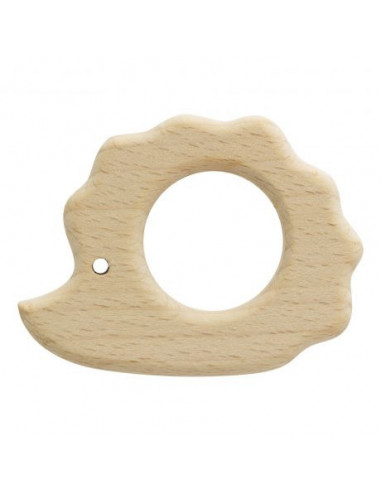 Anneau de dentition bébé en bois, hérisson