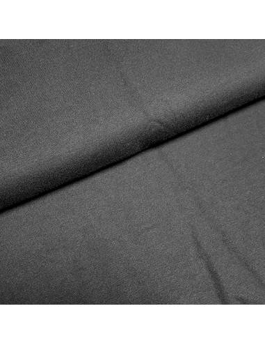 Tissu, Sweat Uni, Noir Intense, Laize 160 cm, 70% Coton 30% Polyester 250g/m²