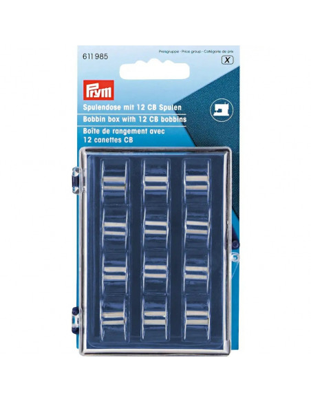 Boîte de rangement pour canettes avec 12 bobines métalliques CB