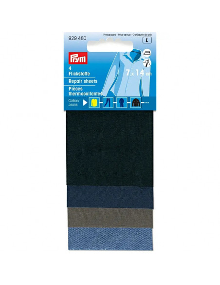 Pièces thermocollantes, coton, thermocollant, assorties