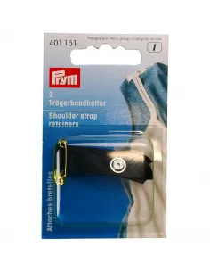 Attaches bretelles Prym noires, polyester | Zephyr Tissus