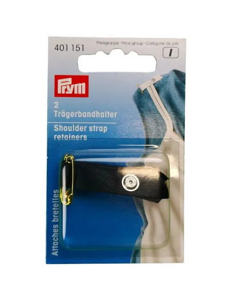 Attaches bretelles Prym noires, polyester | Zephyr Tissus