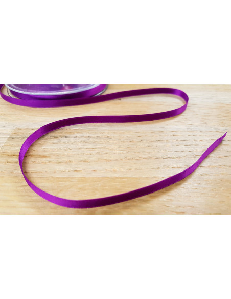 Ruban satin, 6mm, pourpre
