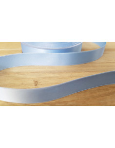 Ruban satin, 16mm, bleu ciel