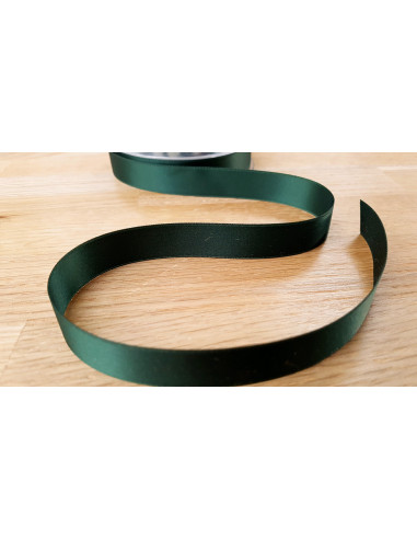 Ruban satin, 16mm, vert forêt