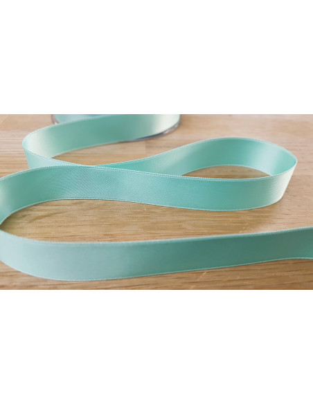 Ruban satin, 16mm, vert menthe