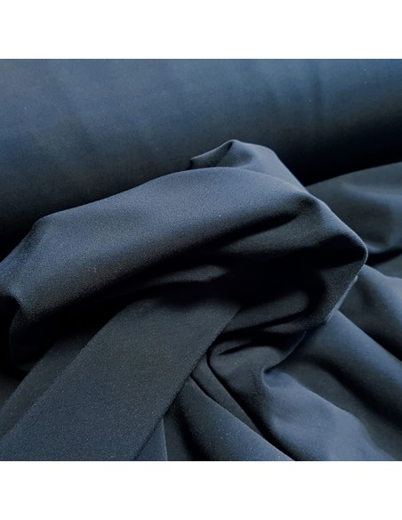 Tissu, Jersey Lycra Uni, Bleu Marine, Laize 150 cm, Polyester Spandex