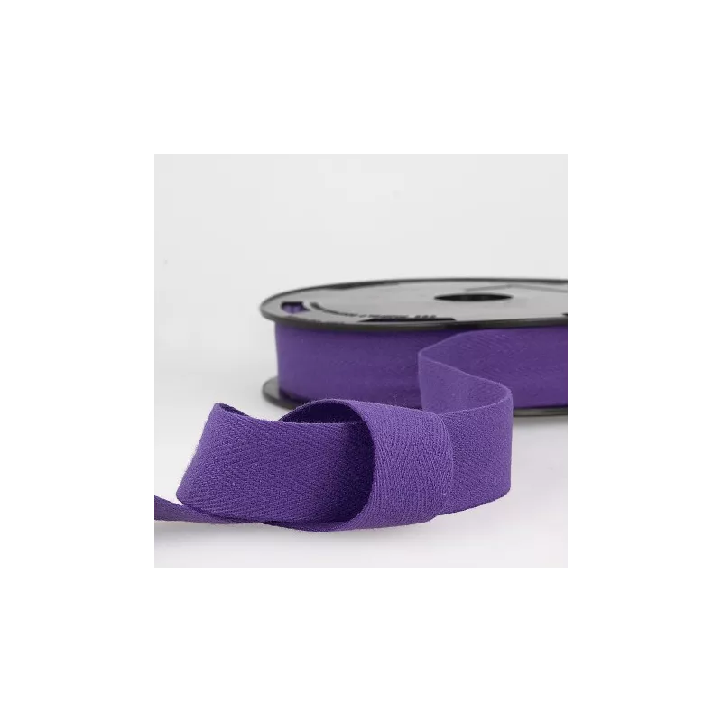 Ruban sergé coton, 20mm, violet