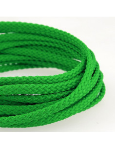 Cordon damier, Ø6mm, vert foncé