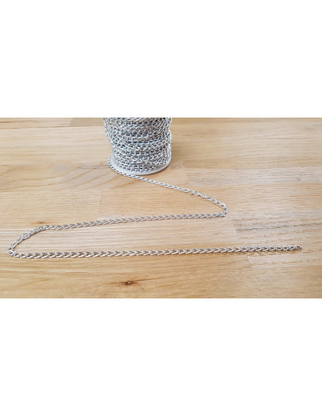 Chaine alu 3mm, argent