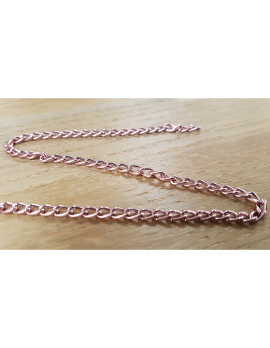 Chaine alu 3mm, rose