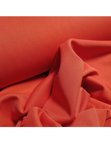 Tissu, Jersey Uni, Rouge Éclatant, Laize 155 cm, Mélange Polyester Spandex