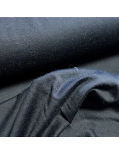 Tissu, Jersey de Coton Uni, Bleu Marine, Laize 130 cm, Coton Stretch Oeko-Tex 2
