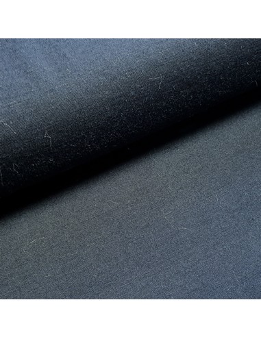 Tissu, Jersey de Coton Uni, Bleu Marine, Laize 130 cm, Coton Stretch Oeko-Tex