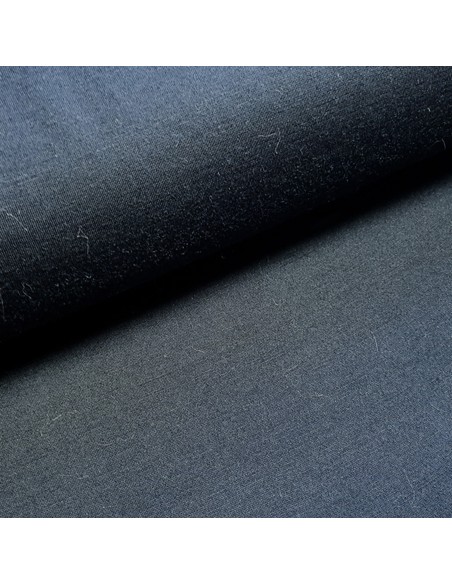 Tissu, Jersey de Coton Uni, Bleu Marine, Laize 130 cm, Coton Stretch Oeko-Tex