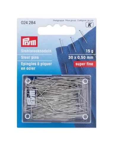 Épingles à piquer Prym 0,50 x 30 mm en acier | Zephyr Tissus