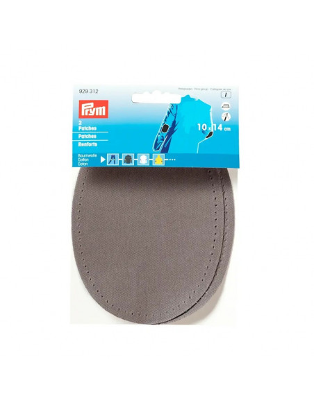 Renforts thermocollants, 10 x 14cm, gris