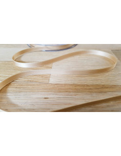 Ruban satin, 6mm, beige