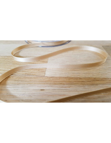 Ruban satin, 6mm, beige