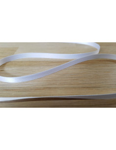 Ruban satin, 6mm, blanc