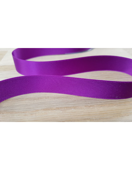 Ruban satin, 16mm, pourpre
