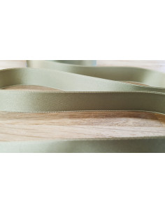 Ruban satin, 16mm, vert kaki