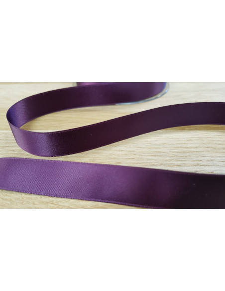 Ruban satin, 16mm, mauve