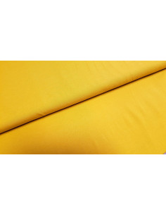Jersey coton uni BIO jaune moutarde