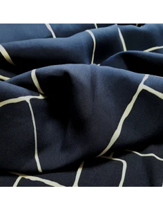 Tissu, Viscose Art Graphique, Bleu Marine, Laize 142 cm, 100% Viscose 149g/ml 2