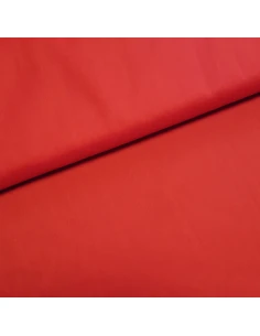 Tissu, Voile de Coton Uni, Rouge Vif, Laize 140 cm, 100% Coton 98g/m²
