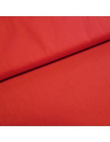 Tissu, Voile de Coton Uni, Rouge Vif, Laize 140 cm, 100% Coton 98g/m²
