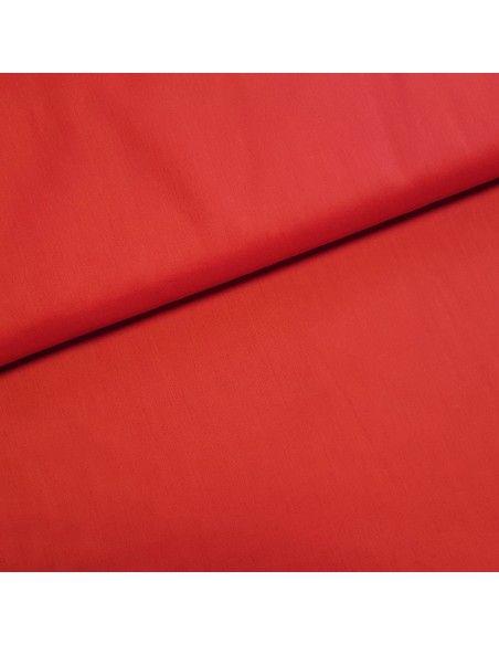Tissu, Voile de Coton Uni, Rouge Vif, Laize 140 cm, 100% Coton 98g/m²