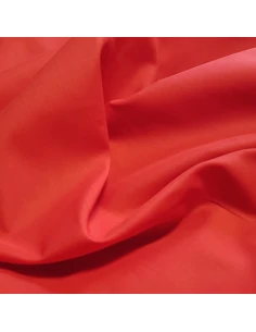 Tissu, Voile de Coton Uni, Rouge Vif, Laize 140 cm, 100% Coton 98g/m² 2